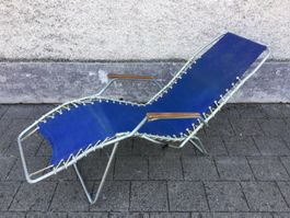 Vintage Mid Century Campingliiege Liegestuhl 60er 70er Jahre