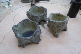3 Kleine spezielle Blumentöpfe