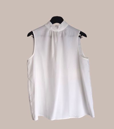 Blouse blanche sans manches Mango - Taille L