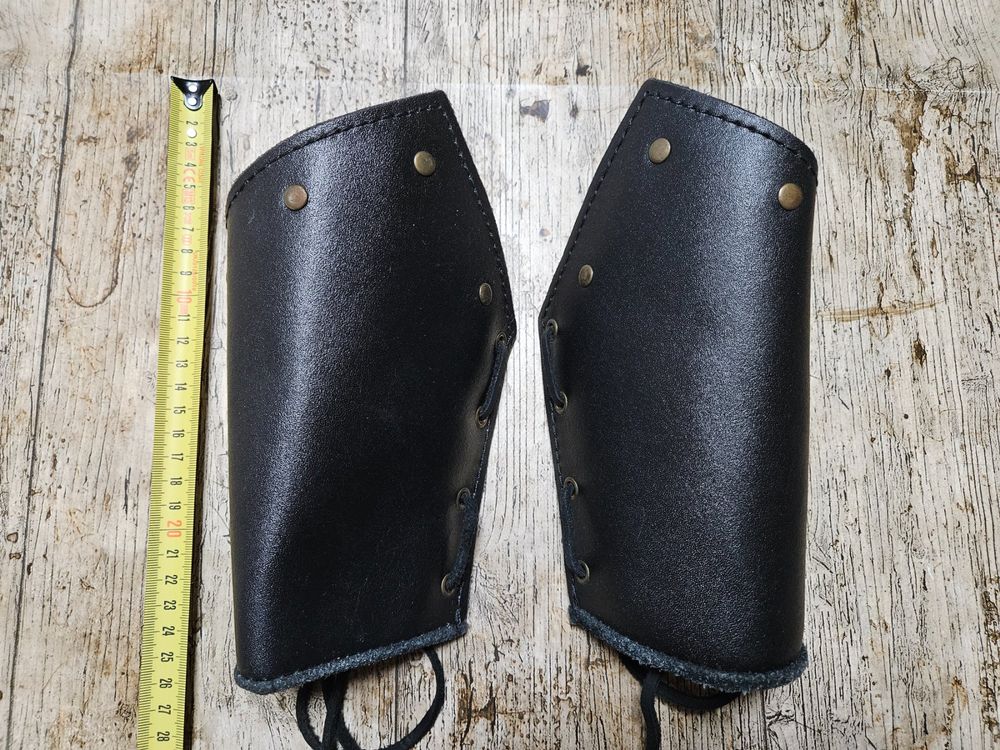 2 Brassards En Cuir PU Style Médiéval - Réglables, Unisexe - Pour Cosplay, Fête, Jeu De Rôle - Noir Ou Marron