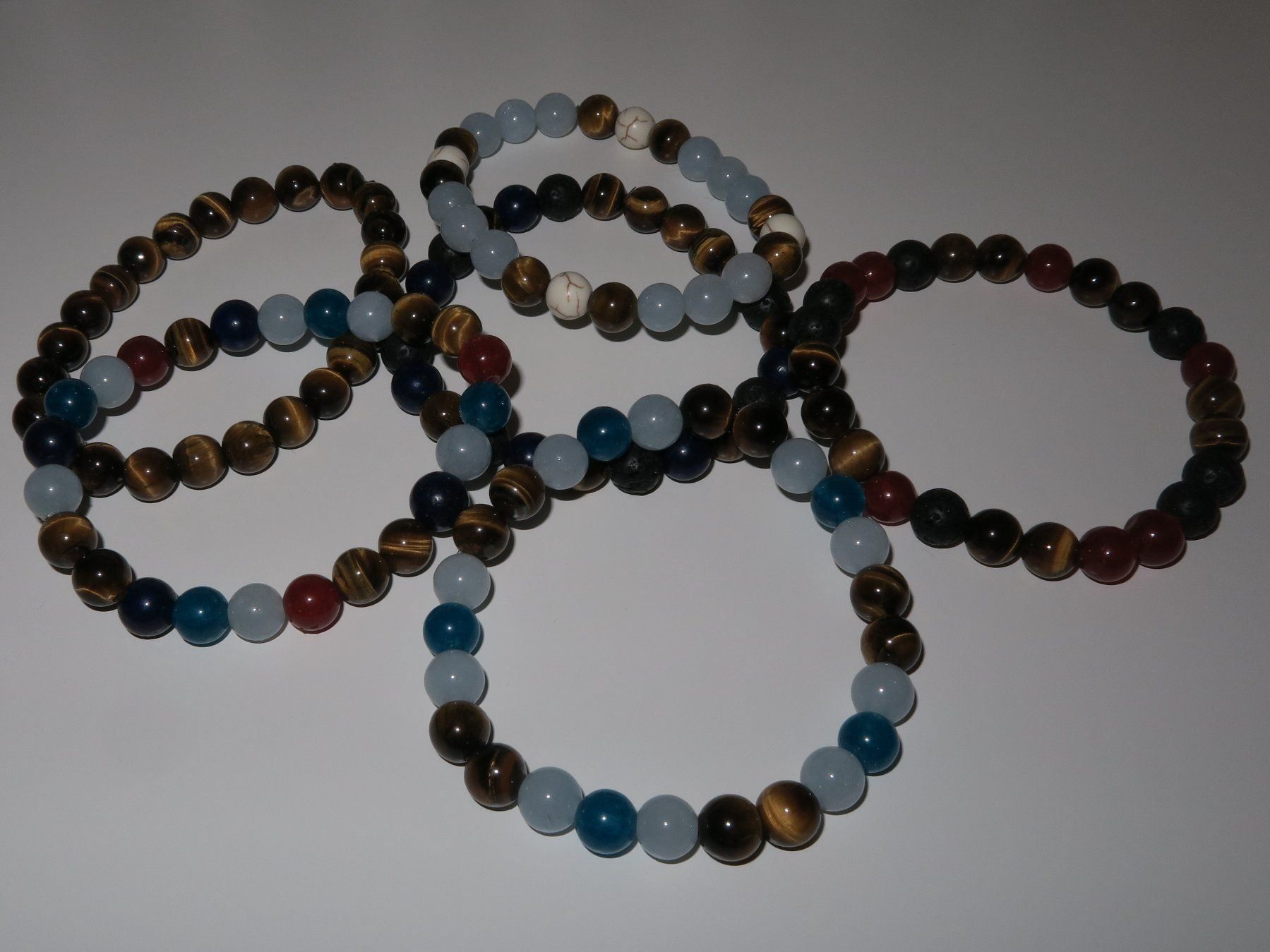Bracciali & Braccialetti: Herren Armband - Edelstein LAVA, TÜRKIS – Nuovo e nell'imballaggio originale da Visp venduto da steinschmuckwelt