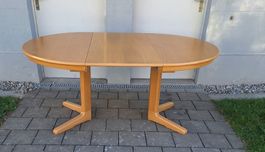 Rundtisch Ausziehbare Willisau SEM Swiss Eichenholz 60er 