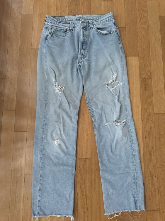 Levi's 501 Euro Model Straight Denim Pants Men's W36 cotton blue type Vintage Second Hand