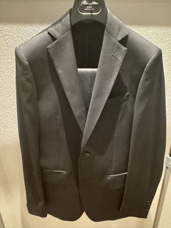 Herrenanzug Urbis Gr. 48 Schwarz 100% Schurwolle Top Zustand