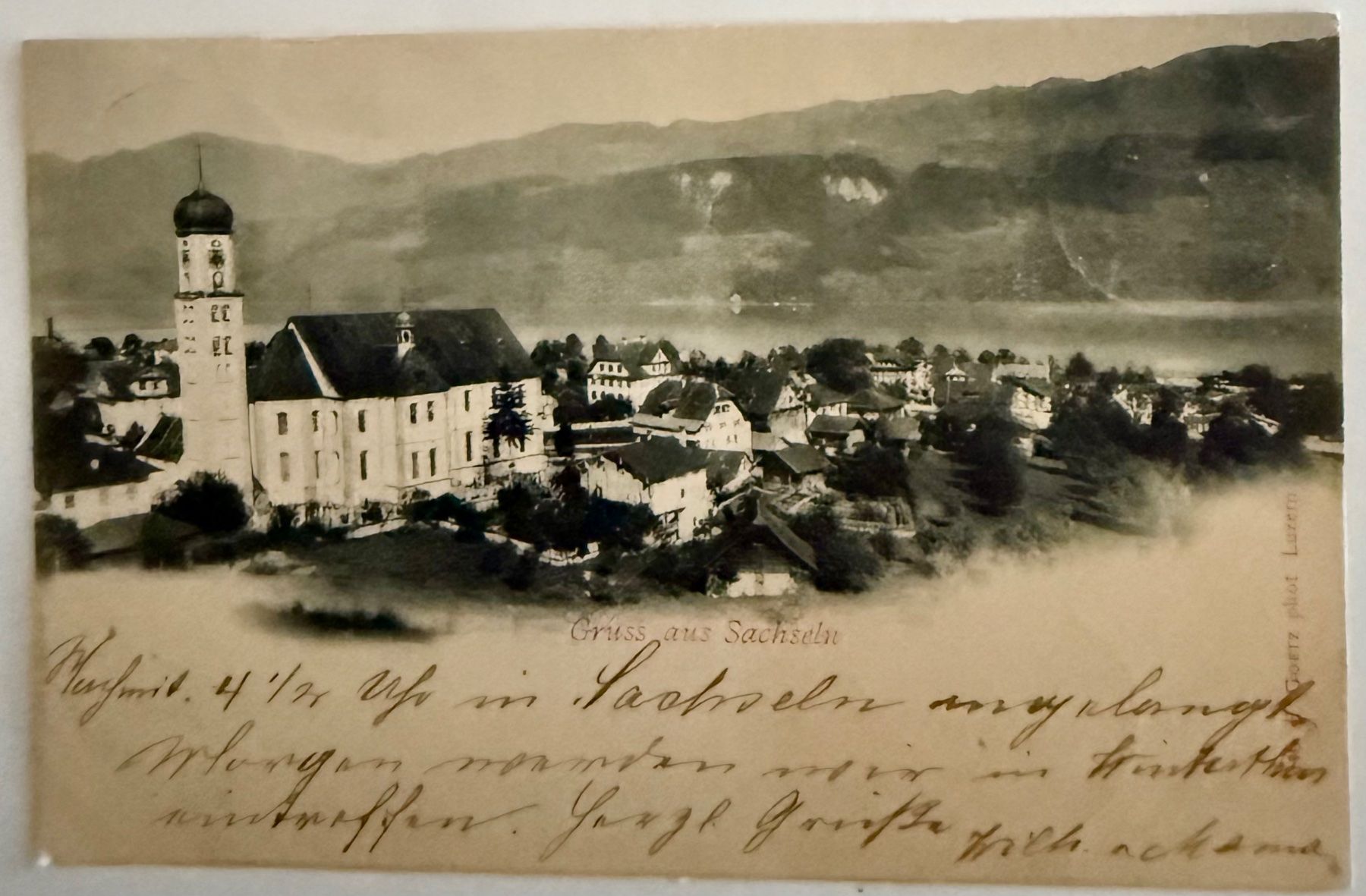 Cartoline postali: Gruss aus Sachseln - 1900 – Usato da Lutry venduto da Ediego