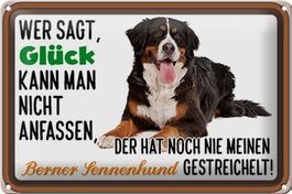 Blechschild-BERNER SENNENHUND-WER SAGT