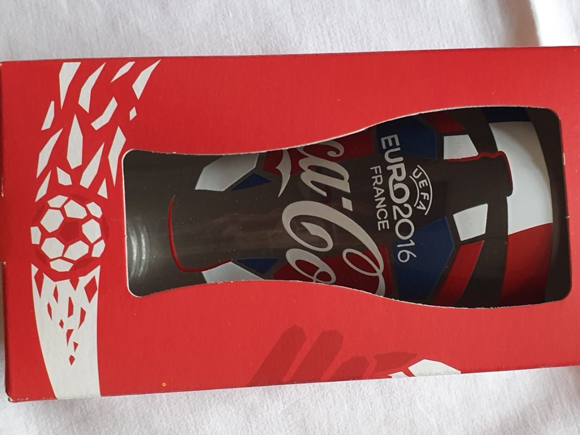 Coca-Cola Bicchieri: 1 Coca Cola Glas UEFA 2016 – Nuovo e nell'imballaggio originale da Läufelfingen venduto da jac_vp95