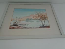 Aquarell - Partie am See - H.Candinas 91