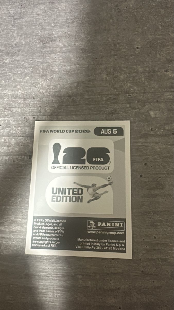 Panini Carte collezionabili: AUS 5 , FIFA WORLD CUP 2026 PANINI – Nuovo (secondo la descrizione) da Frauenfeld venduto da 1PegPeg1 1