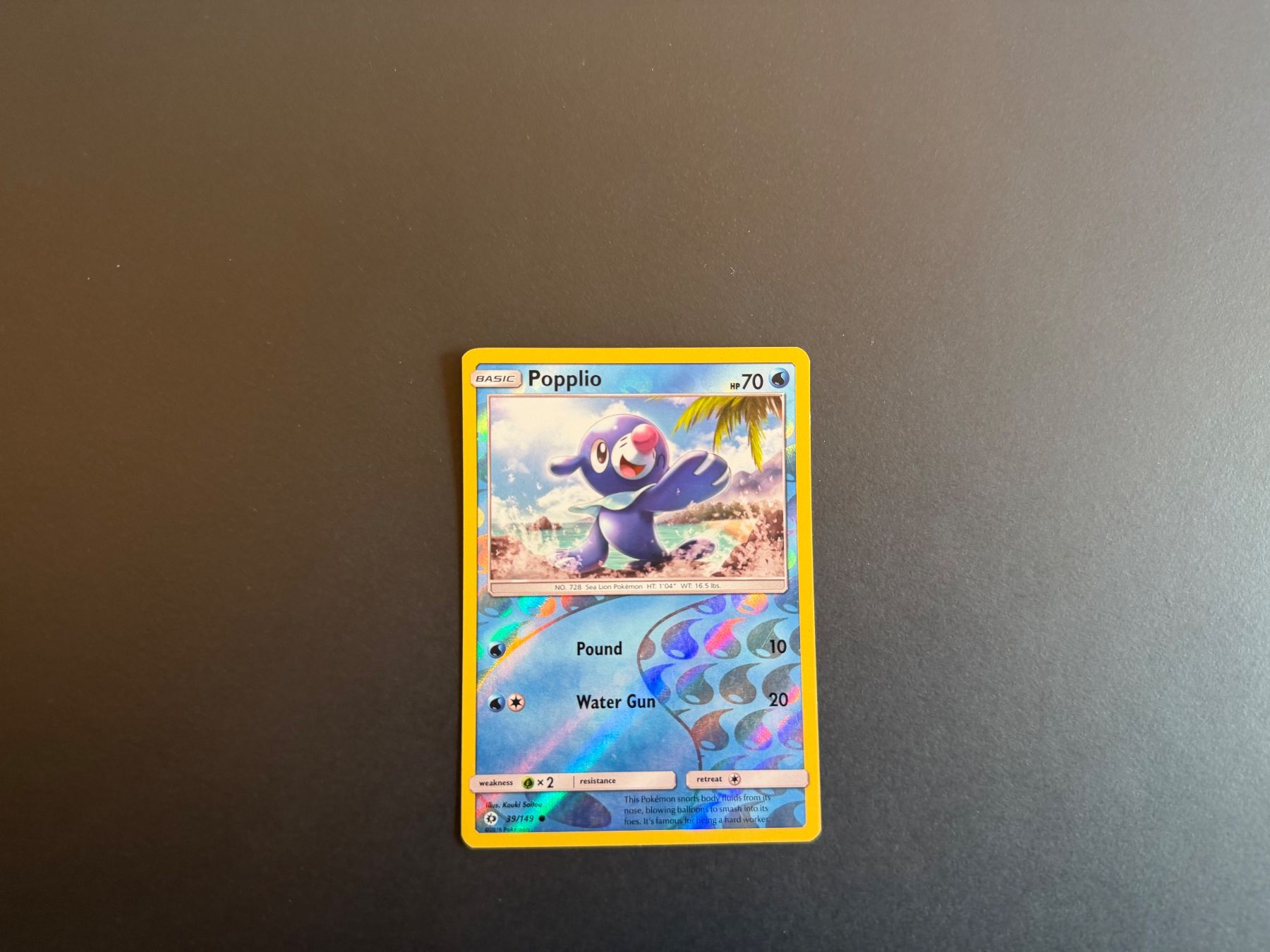 Pokémon Carte collezionabili: Popplio 39/149 – Usato da Zürich venduto da mountainwizard00