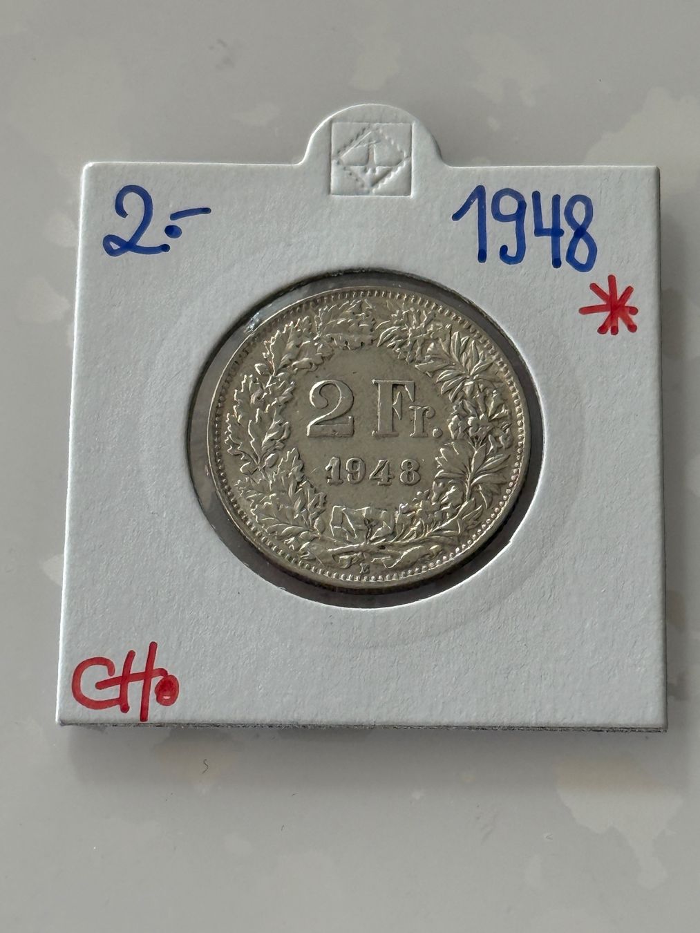 Alle Münzen: 2 Franken 1948  Rar – Gebraucht aus Wallisellen von SWISS_SILVER1