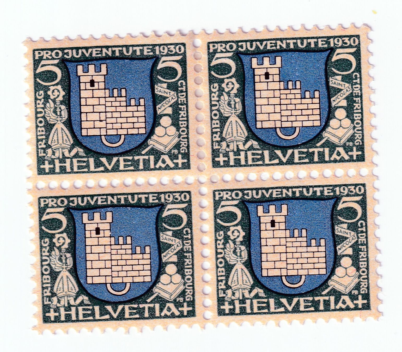 Alle Briefmarken: 1930 4x Helvetia ★ – Gebraucht aus Carouge GE von Crystal_Energy