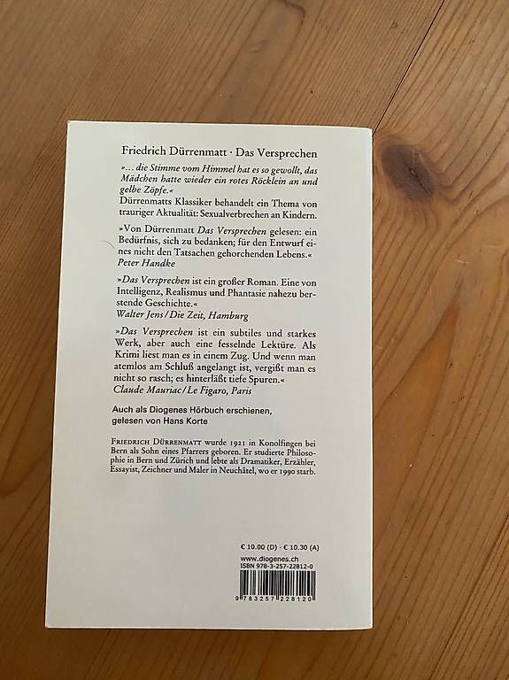 Libri: Das Versprechen - Dürrenmatt – Usato da Breil/Brigels venduto da mad_z5dm 1