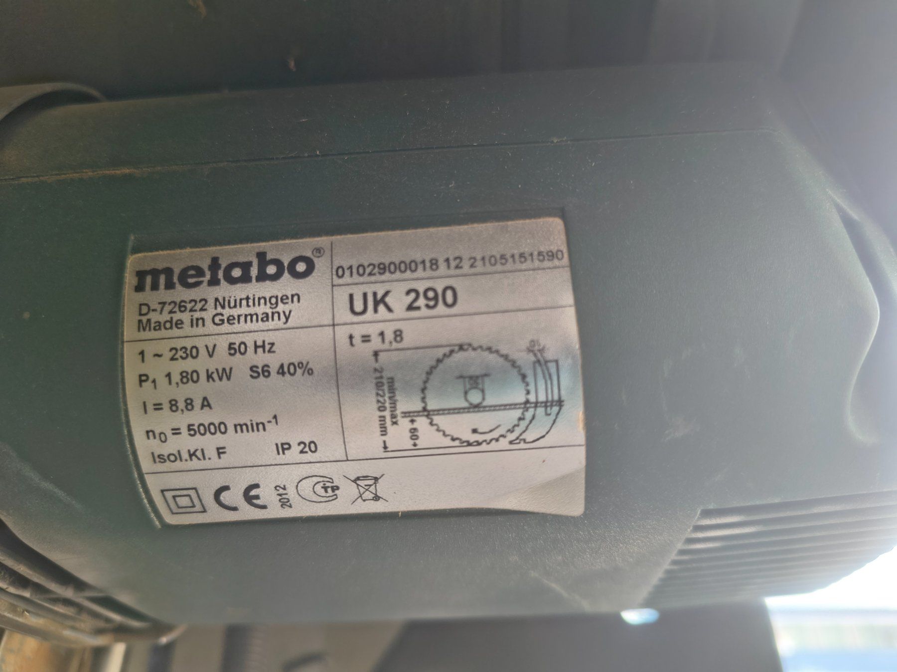 Metabo Seghe: Tischkreissäge – Usato da Rickenbach b. Wil venduto da Andreas2.0 5
