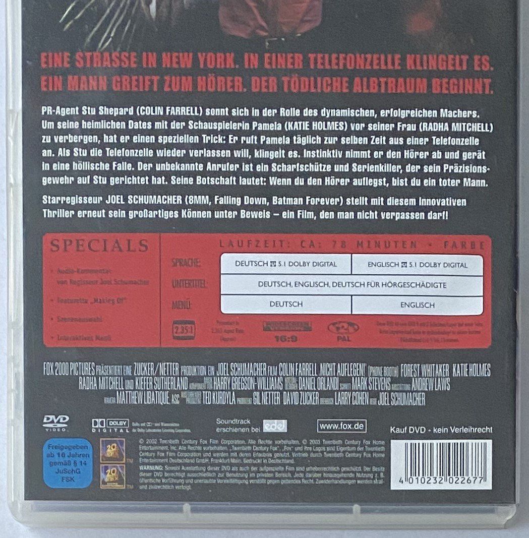 Tous les DVDs: Nicht auflegen! – D'occasion à Flums par Asquillo 2