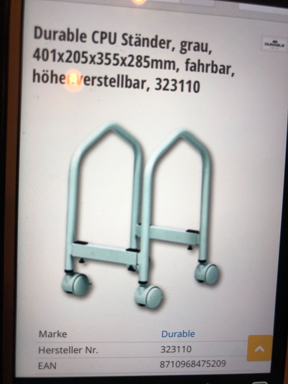 Supporti a parete: Durable CPU Ständer – Usato da Arth venduto da Vrecam51 2