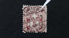 Vollstempel ZÜRICH Bahnhof (ohne Kreiszahl 3)  16.VI.1883 95