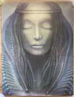 HR GIGER (1940-2014) Litho Plakat gewidmet, im Druck sign.