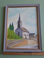 Gemälde Kirche E. Farner 1973 gerahmt  Dörflingen