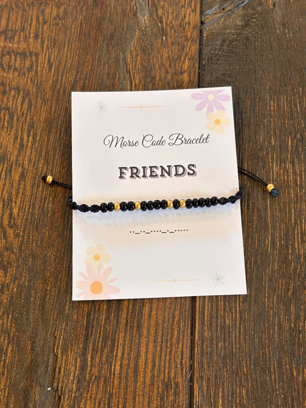 Armbänder & -reifen: Morse Code Armband "Friends" - Einzigartiges Freundschaft... – Neu und originalverpackt aus St. Niklaus VS von loumonrohandmade