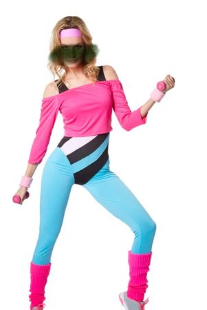 Frauenkostüm Aerobic-Star Grösse XXL