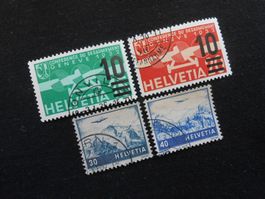 CH  Z 20d/21/43/44 Schweiz Flugpost 1935/48 Z CHF 24