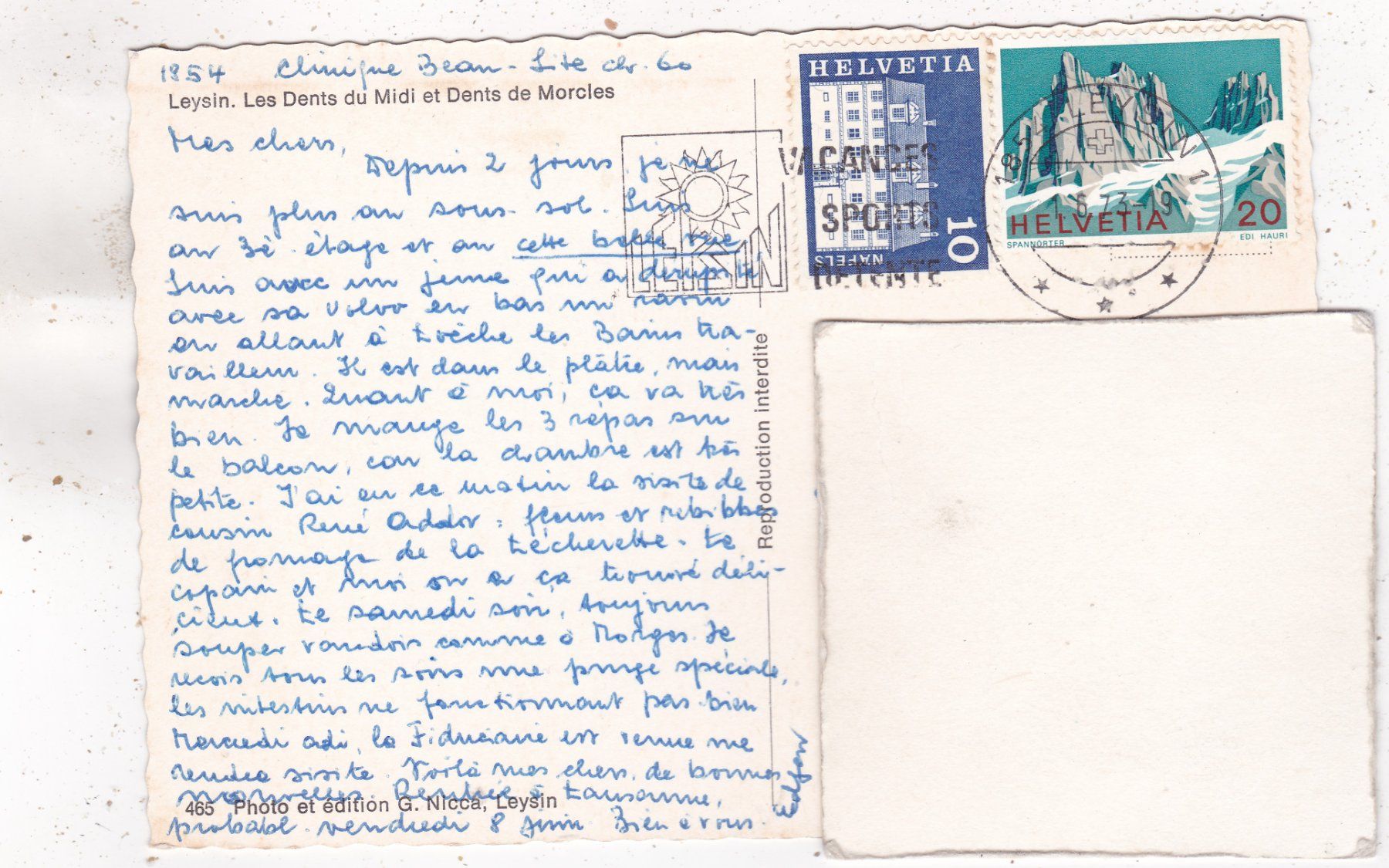 Ansichtskarten: Leysin  Les Dents du Midi 1973 – Gebraucht aus Herisau von Lisegrat2008 1