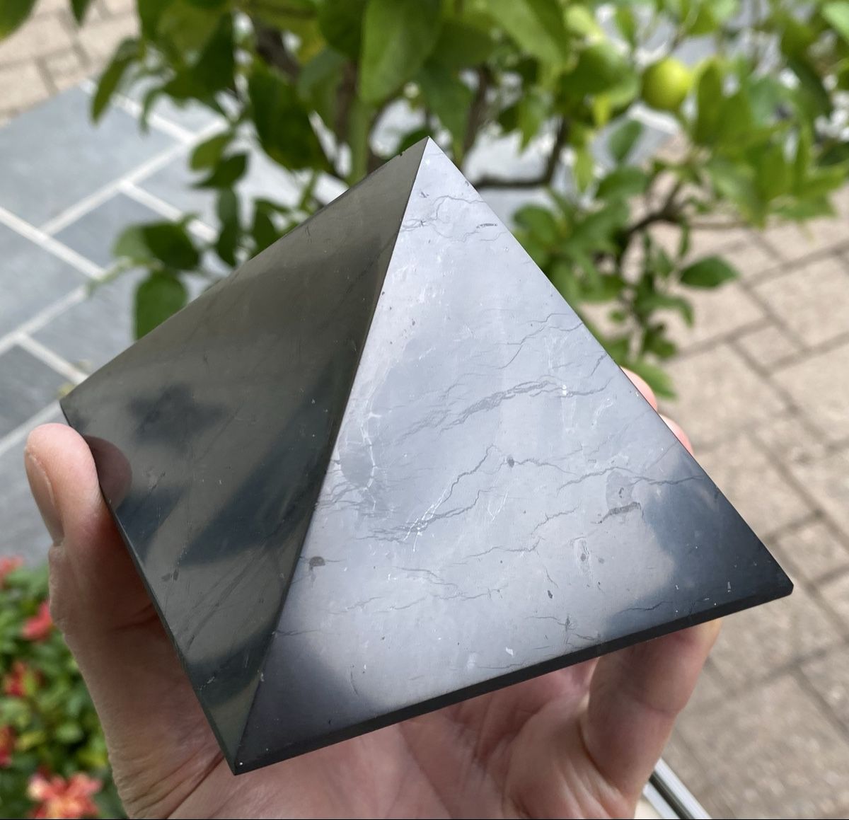 Minerali & Pietre curative: Top grosse Schungit Pyramide 100mm – Usato da Selzach venduto da 321compac 7