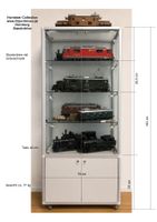 Glasvitrine mit Unterschrank, LED Bel., MHN Collection
