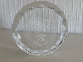 Presse-papier cristal facetté -Univrrsité Bauman Moscou 1830