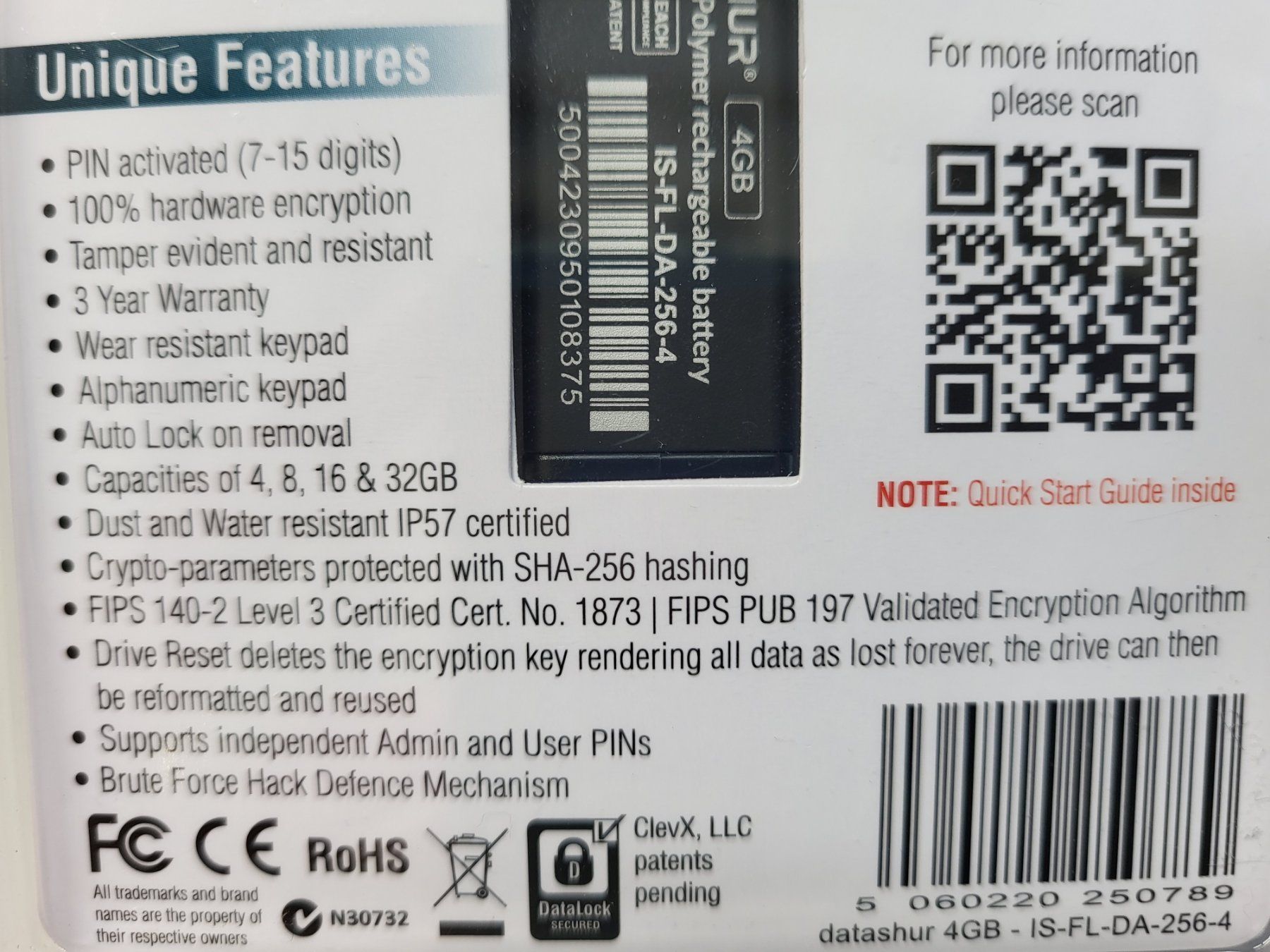 USB Sticks: ISTORAGE Datashur (4 GB, 2.0 USB-A Flash Drive) – Neu und originalverpackt aus Brügg BE von POU-BELLE 2