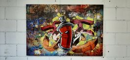 Graffiti Leinwandbild Streetart Kunst Modern Wandbild Spr...