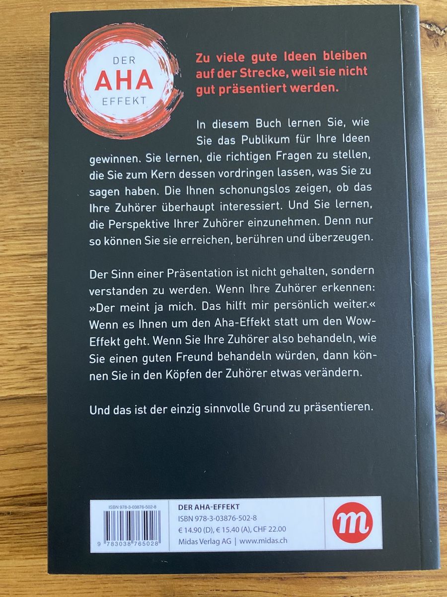 Bücher: Buch Der AHA Effekt – Neu (gemäss Beschreibung) aus Eiken von Carcharias 1