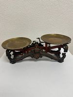 Antike GKZ Waage aus Gusseisen mit Messingschalen bis 15 kg