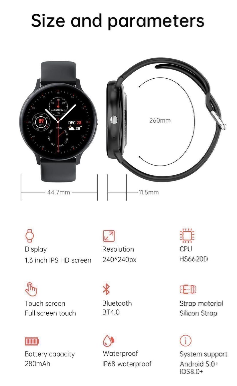 Smartwatch: SMARTWATCH - SPORT & CALL SMARTWATCH - BLUETOOTH SMARTWATCH – Nuovo e nell'imballaggio originale da Kriens venduto da swissgadget 9