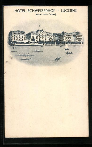 Cartoline postali: AK Lucerne, Hotel Schweizerhof – Usato da Berlin venduto da bartko-reher