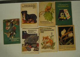 Schweizerischer Tierschutzkalender 7 Stück