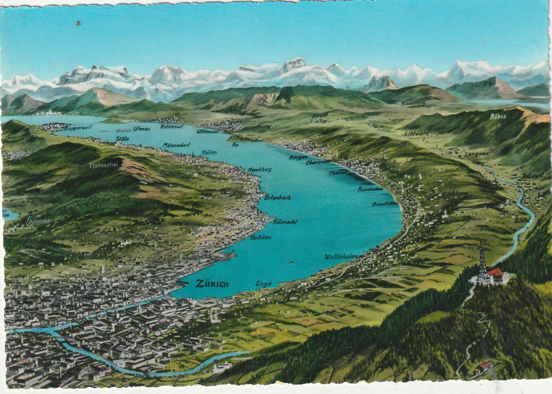 Cartoline postali: Zürichsee – Usato da Lumbrein venduto da made02
