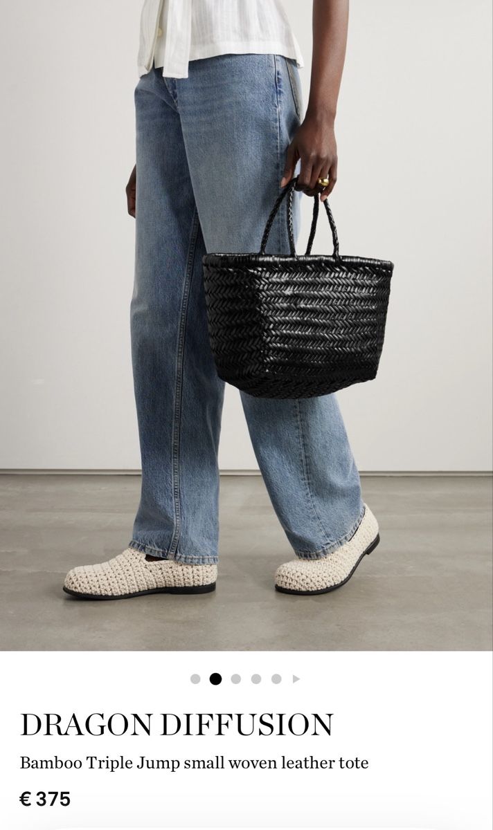 Borse da donna: DRAGON DIFFUSION Handwoven Leather Tote Bag Small Black – Nuovo (secondo la descrizione) da Basel venduto da VanessaM83 4