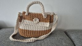 Handtasche damentasche fashion gehäkelt Unikat 