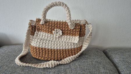 Handtasche damentasche fashion gehäkelt Unikat 