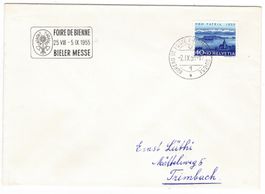 Lettre de Bienne BPA A704 pour Trimbach le 2.IX.55
