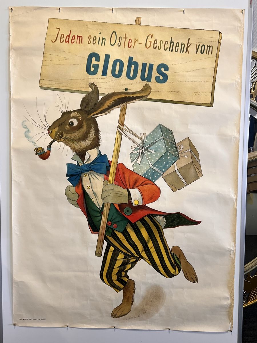 Posters & Illustrations: Globus Oster-Plakat Herbert Leupin 1945 – D'occasion à Adliswil par buch_und_kunst 1