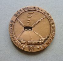 Medaille ++ Einweihung Gotthard Strassentunnel 5. IX. 1980
