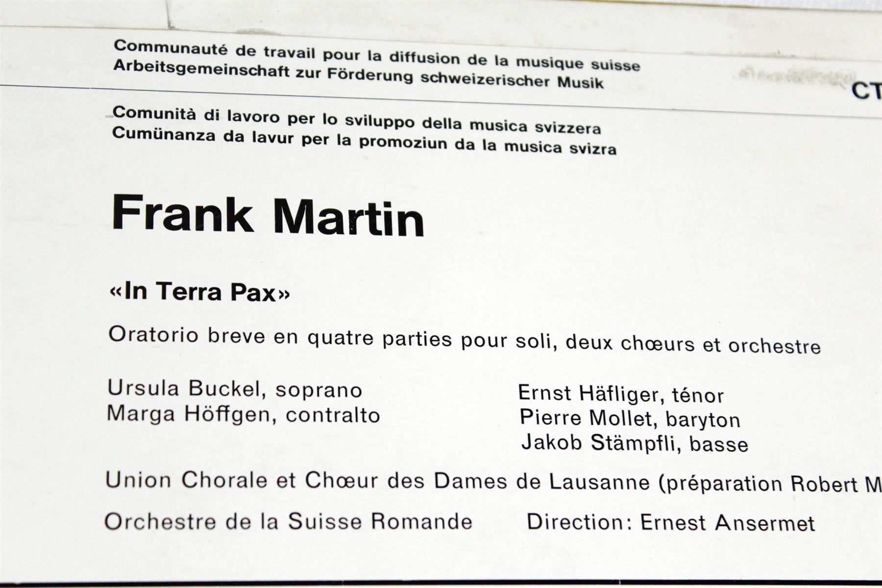 Fumetti: FRANK MARTIN: In Terra Pax – Usato da Bern venduto da vinyl-heaven 5