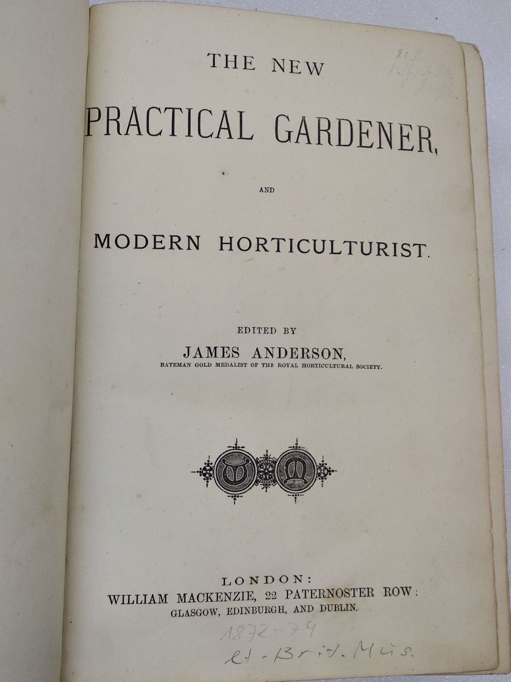 Libri: BOTANIK - THE NEW PRACTICAL GARDENER 1872 – Usato da Goldach venduto da Gaip 5