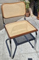 4 Freischwinger Stühle mit Wiener Geflecht ähnlich Thonet 