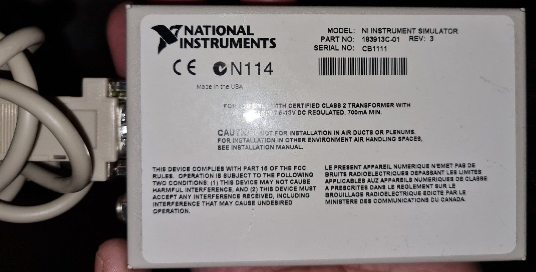 Hewlett Packard Messen: Ni Instrument Simulator 183913C-01 – Gebraucht aus Horw von Arta20000 1