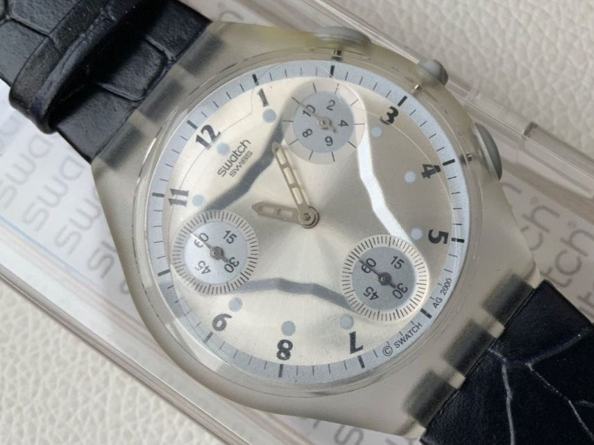 Swatch Orologi: Swatch Skin Chrono FLATZONE BLUE - ungetragen – Nuovo e nell'imballaggio originale da Wettswil venduto da rotonda