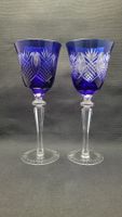 2 Wein-Gläser blau